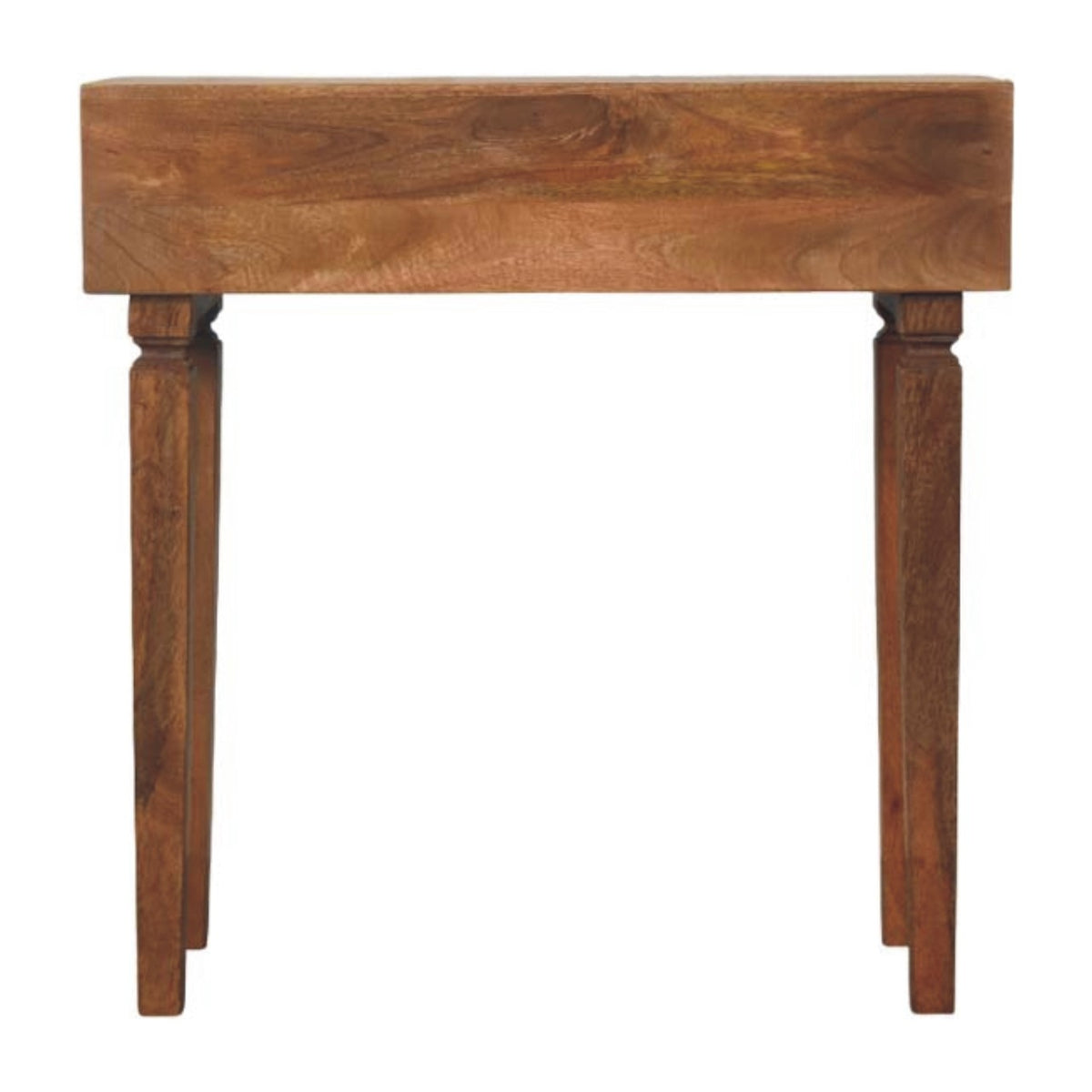 Console à 2 tiroirs sculptés en manguier massif – Miel doré – vue 9