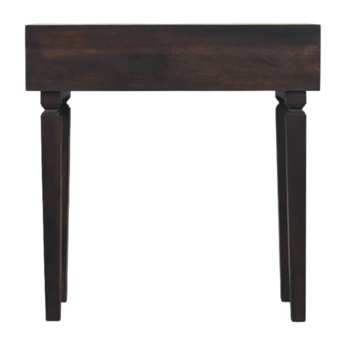 Console étroite à façade sculptée en manguier massif – Moka – vue 9