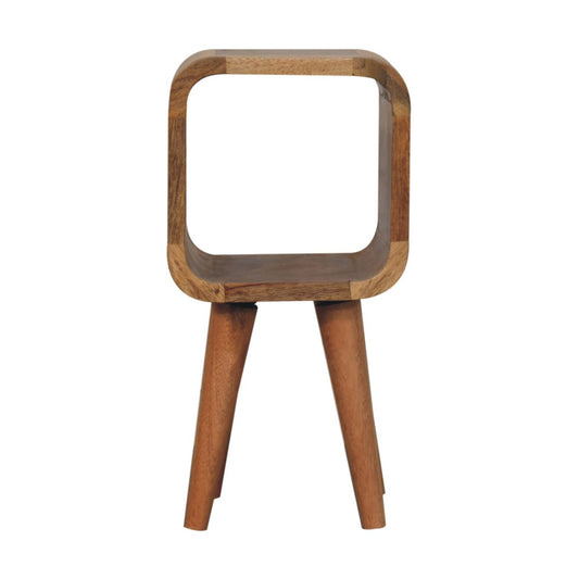 Table de chevet extra mini ouverte en manguier massif – Naturel – vue 2