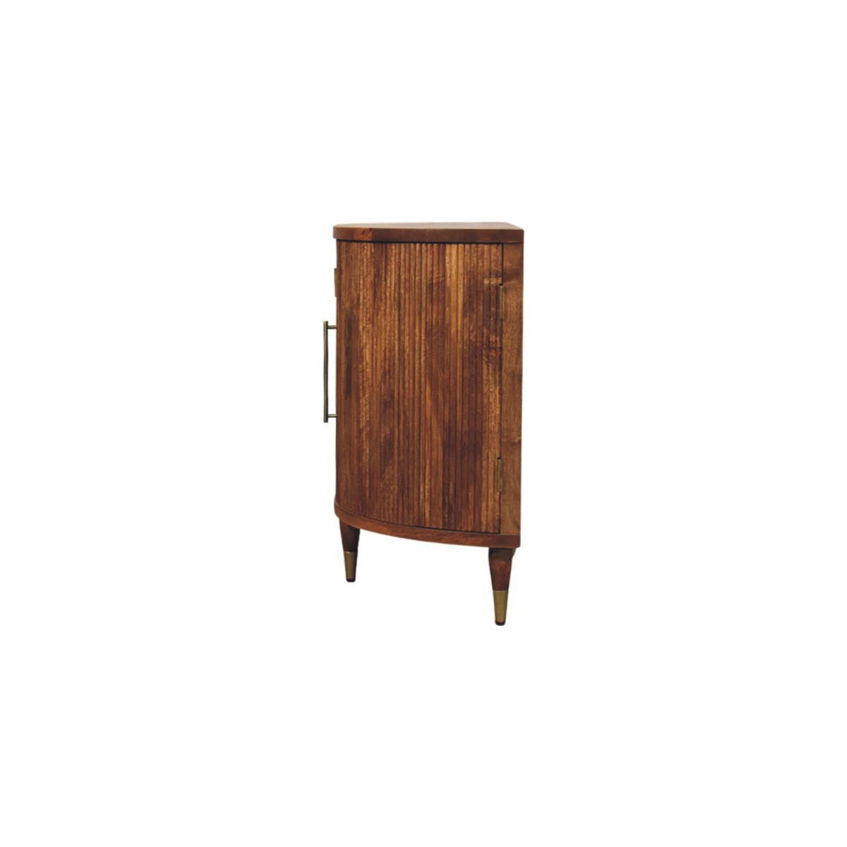Buffet galbé 4 portes cannelées en manguier massif – Ambre – vue 8