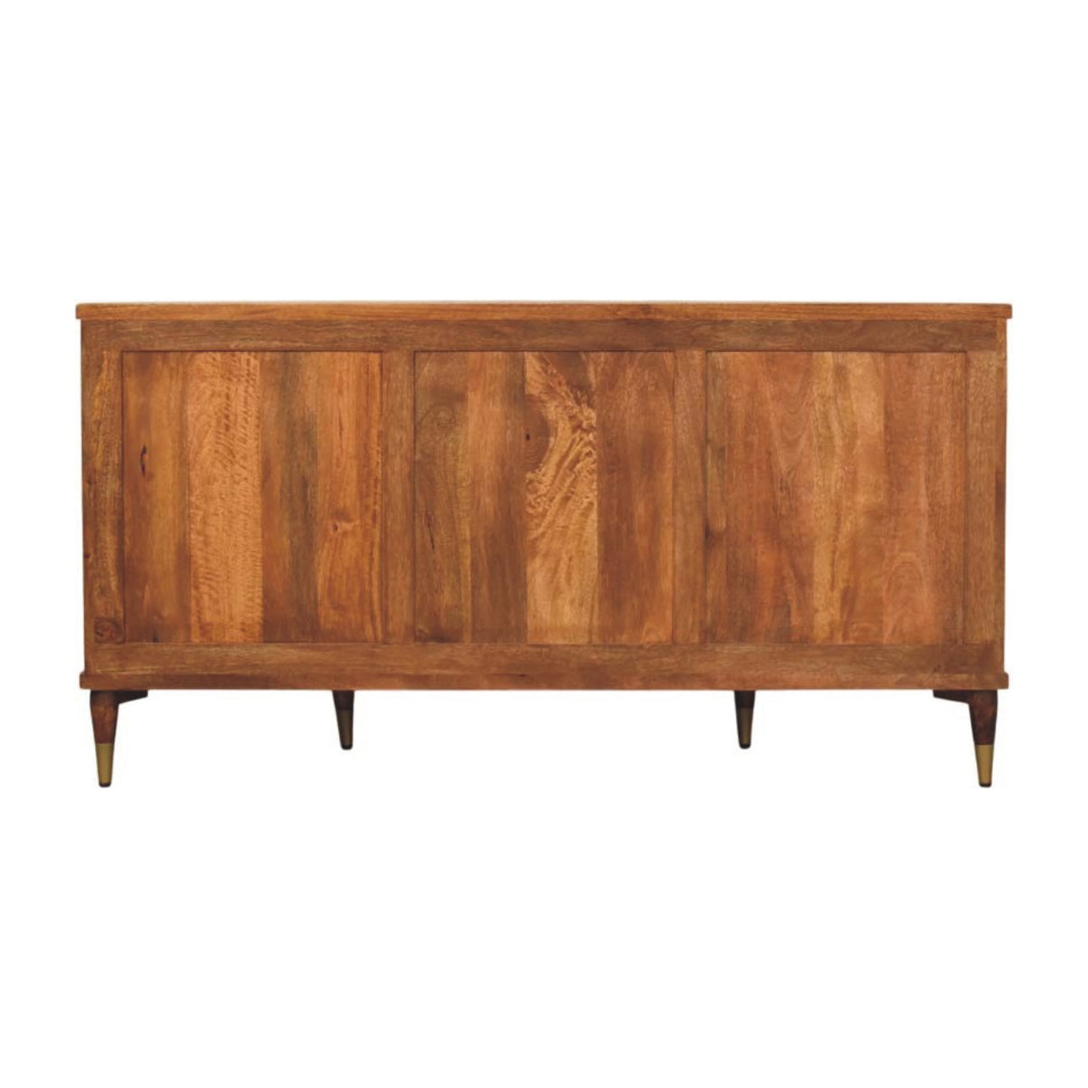 Buffet galbé 4 portes cannelées en manguier massif – Ambre – vue 9