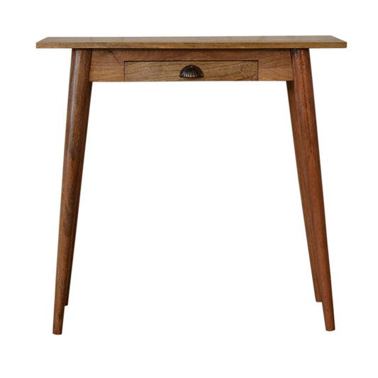 Bureau mini nordique à tiroir en manguier massif – Naturel – vue 2