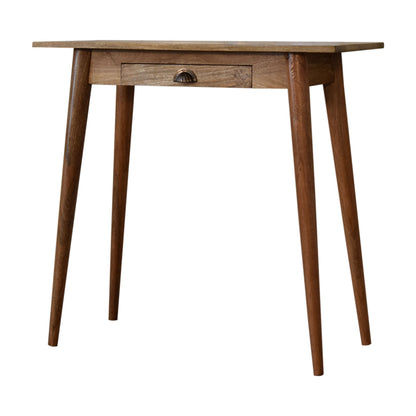 Bureau mini nordique à tiroir en manguier massif – Naturel – vue 3