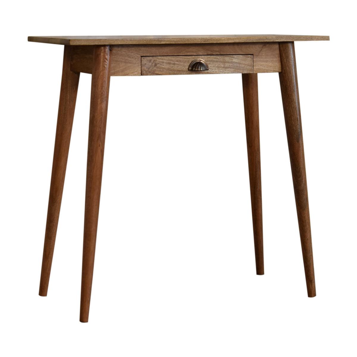 Bureau mini nordique à tiroir en manguier massif – Naturel – vue 4