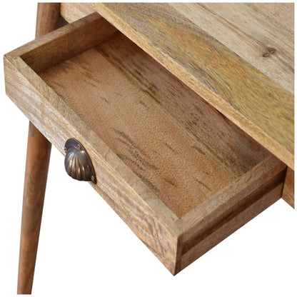 Bureau mini nordique à tiroir en manguier massif – Naturel – vue 5