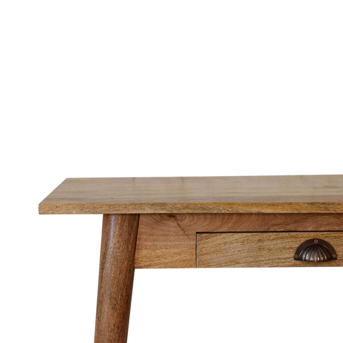 Bureau mini nordique à tiroir en manguier massif – Naturel – vue 6