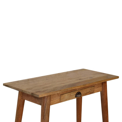 Bureau mini nordique à tiroir en manguier massif – Naturel – vue 7