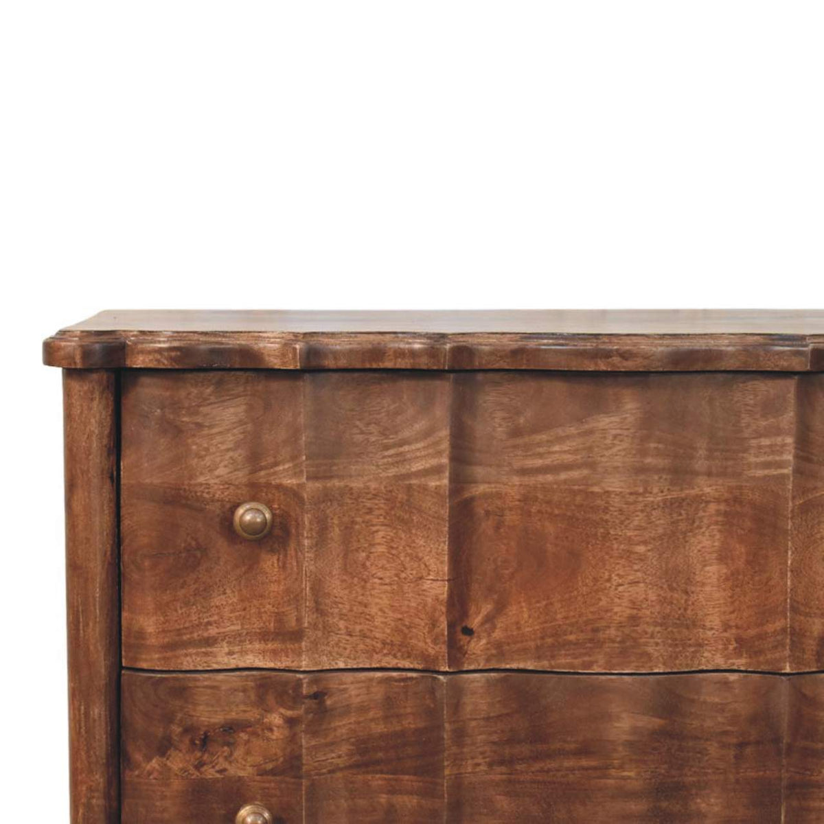 Commode à panneaux en manguier massif – Amande grillée – vue 4