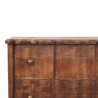 Commode à panneaux en manguier massif – Amande grillée – vue 4