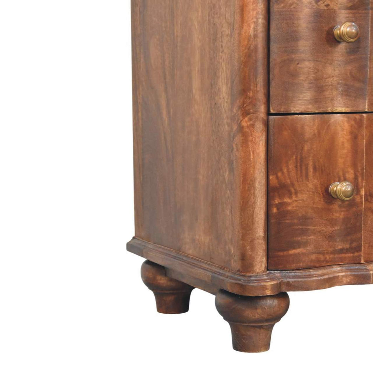 Commode à panneaux en manguier massif – Amande grillée – vue 7