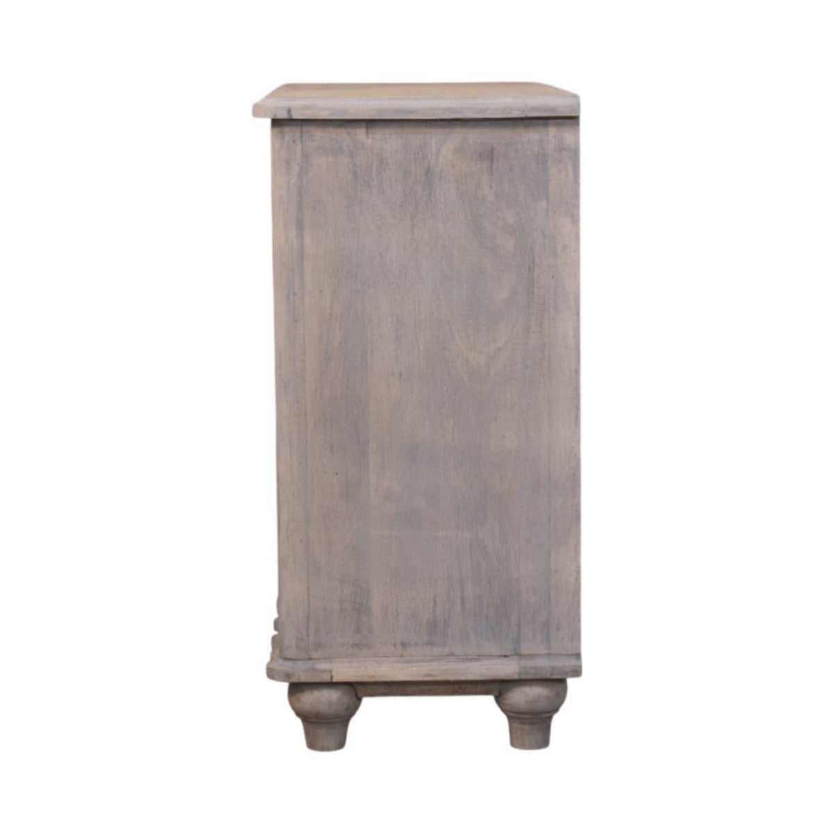 Commode à pieds galbés en manguier massif – Délavé vintage – vue 8