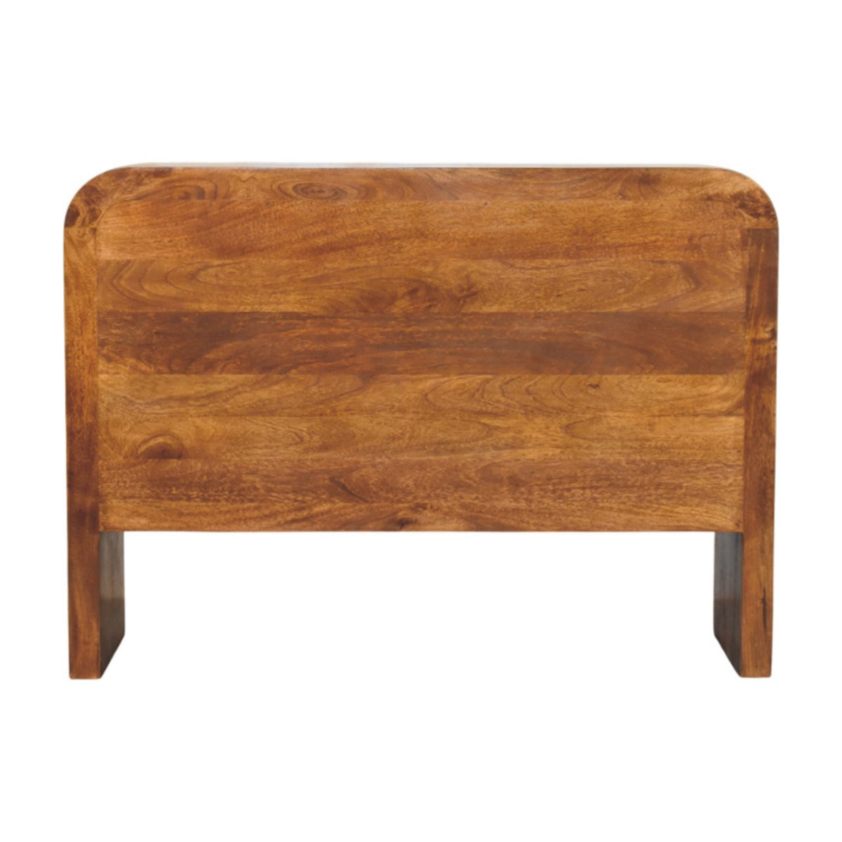 Commode arrondie 3 + 3 tiroirs en manguier massif – Châtaigne – vue 9