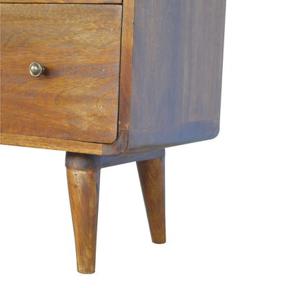 Commode arrondie pieds nordiques en manguier massif – Châtaigne – vue 8