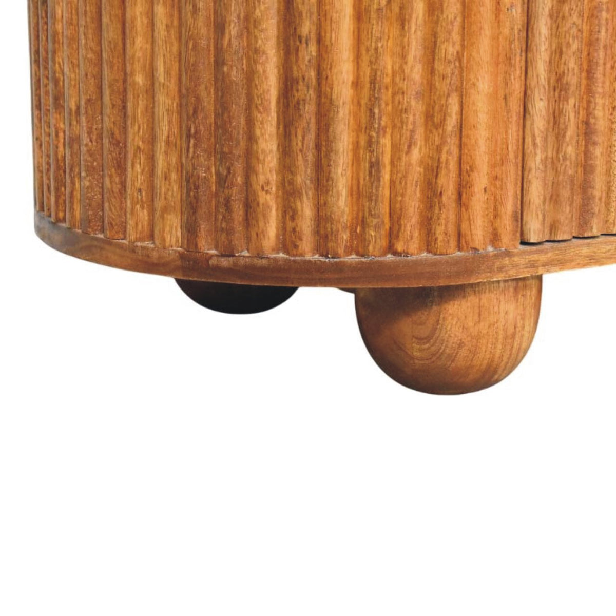 Commode cannelée 6 tiroirs en manguier massif – Ambre – vue 7