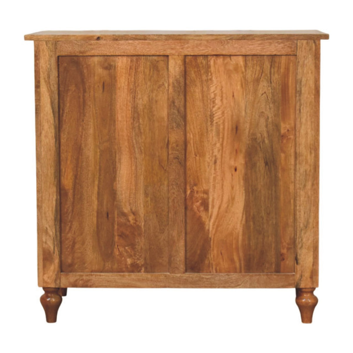 Commode pieds bobine à poignées laiton en manguier massif – Ambre – vue 9