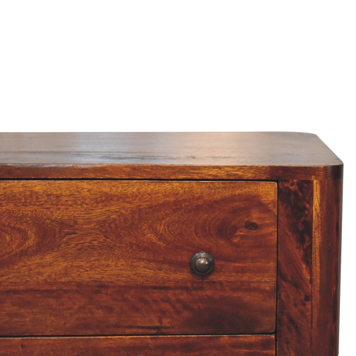 Commode scandinave à 3 tiroirs en manguier massif – Châtaigne – vue 5