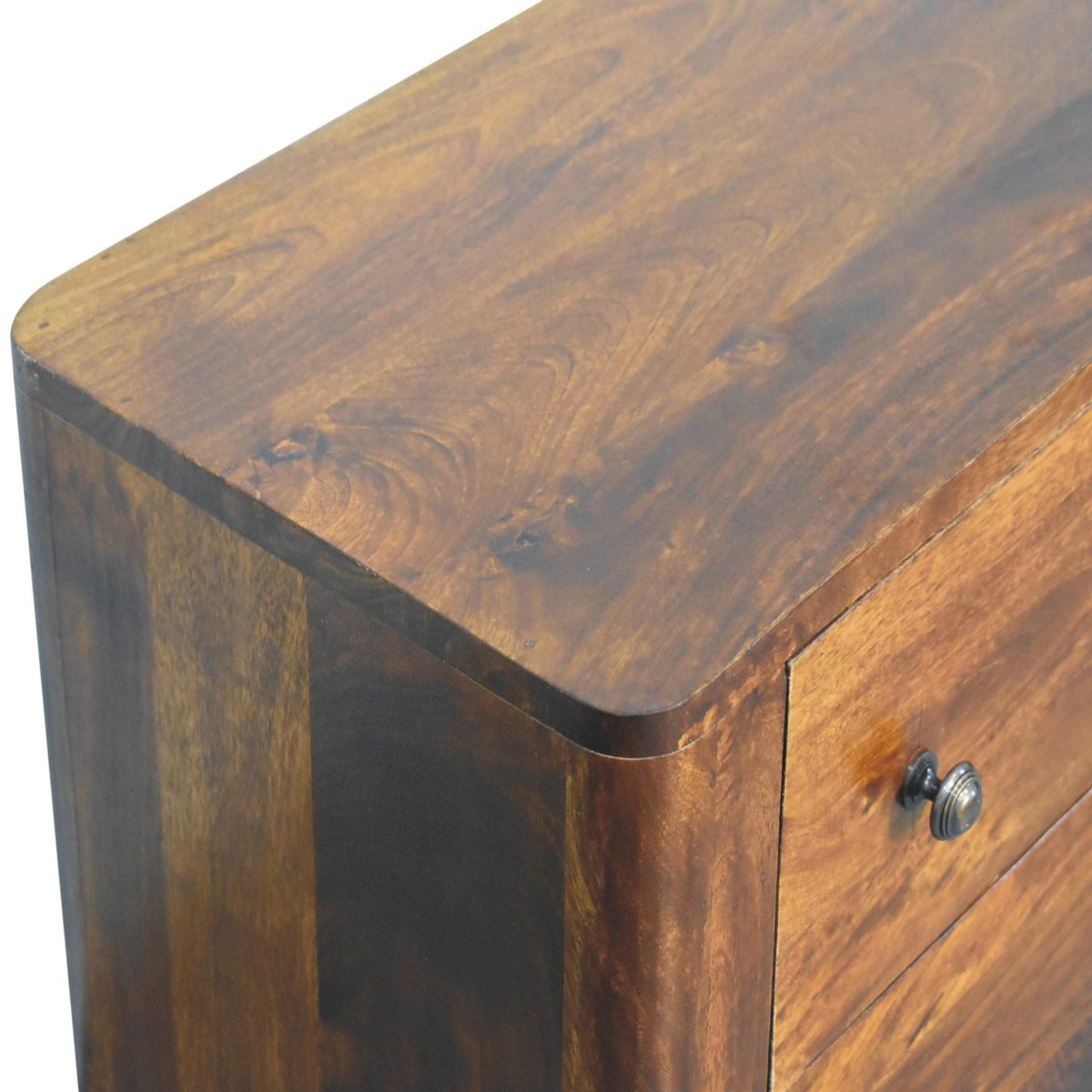 Commode scandinave à 3 tiroirs en manguier massif – Châtaigne – vue 6