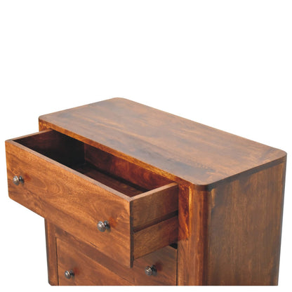 Commode scandinave à 3 tiroirs en manguier massif – Châtaigne – vue 7