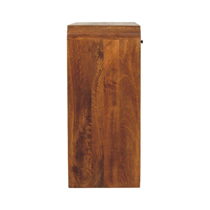 Console 2 tiroirs et 2 étagères en manguier massif – Châtaigne – vue 8
