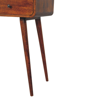 Console à 3 tiroirs et 3 niches en manguier massif – Châtaigne – vue 8