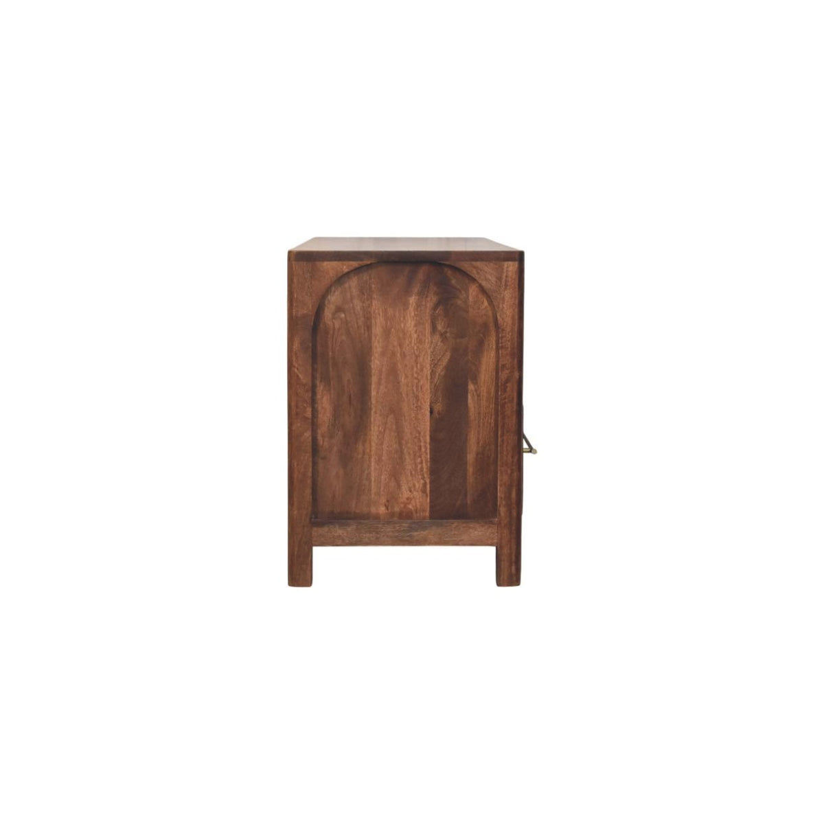 Console arquée 2 tiroirs en manguier massif – Amande grillée – vue 8