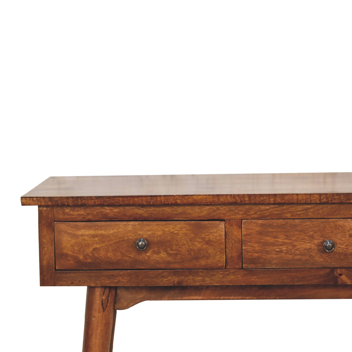 Console grand modèle 3 tiroirs en manguier massif – Châtaigne – vue 5