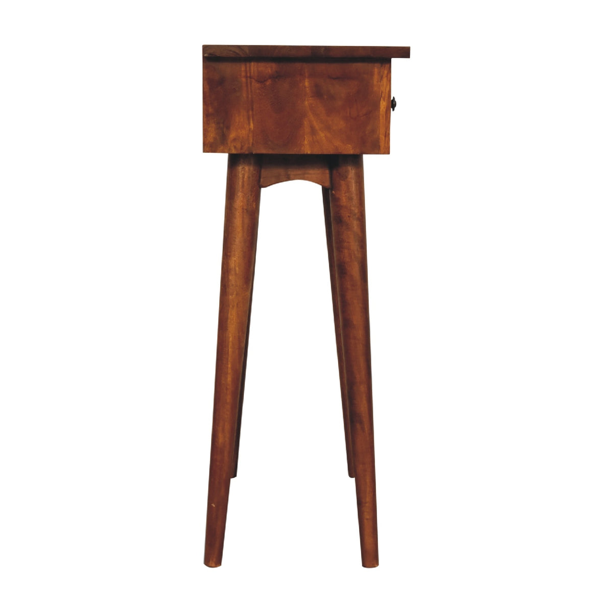 Console mini à 2 tiroirs en manguier massif – Châtaigne – vue 9