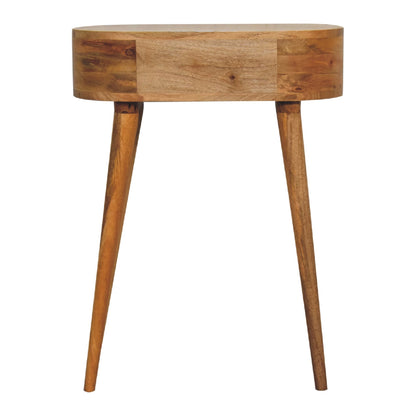 Console mini scandinave à tiroir en manguier massif – Naturel – vue 10