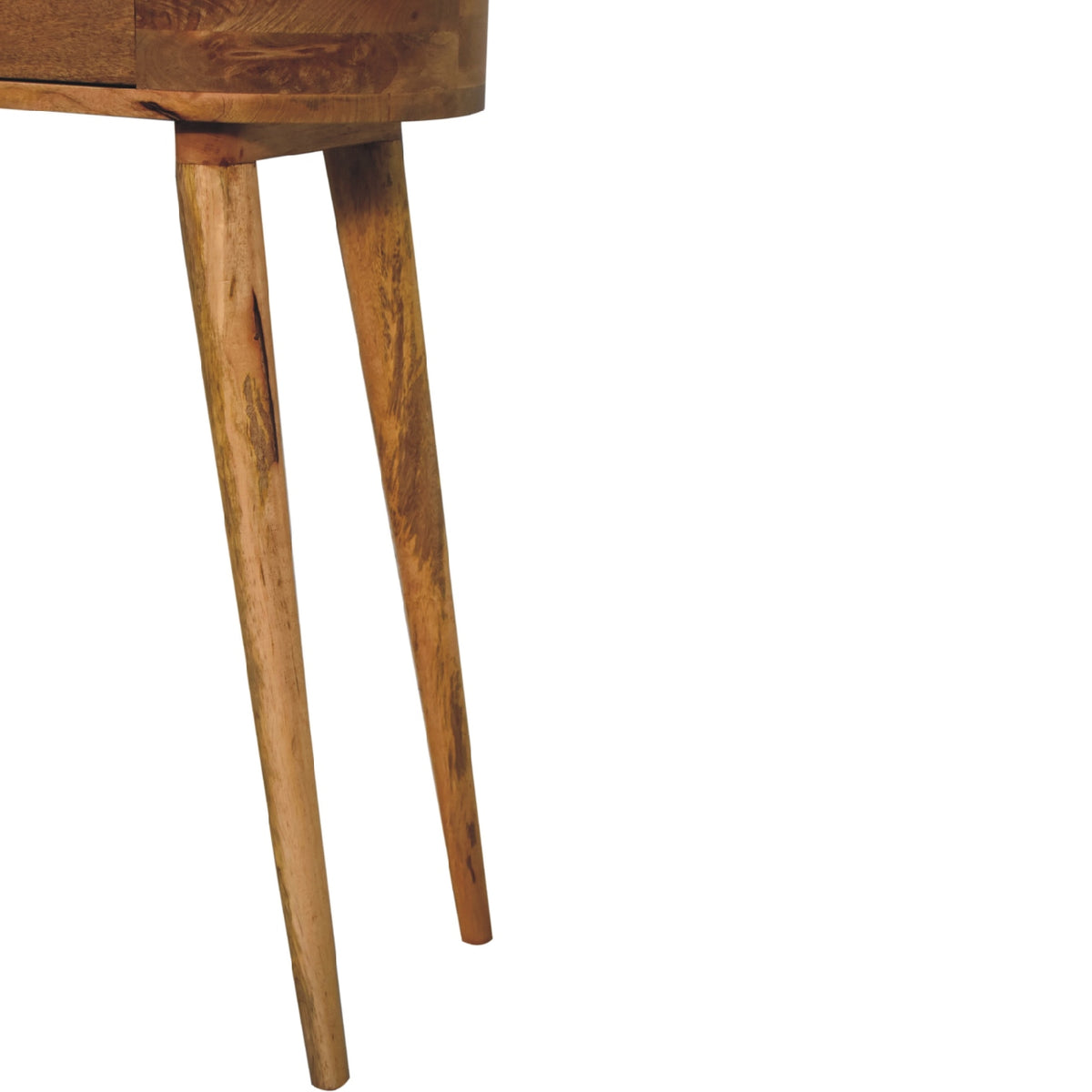 Console mini scandinave à tiroir en manguier massif – Naturel – vue 8