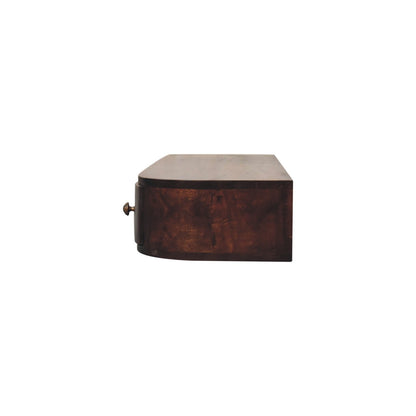 Console murale 2 tiroirs et niche en manguier massif – Châtaigne – vue 8