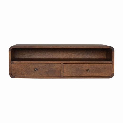 Console murale à grande niche en manguier massif – Châtaigne – vue 10