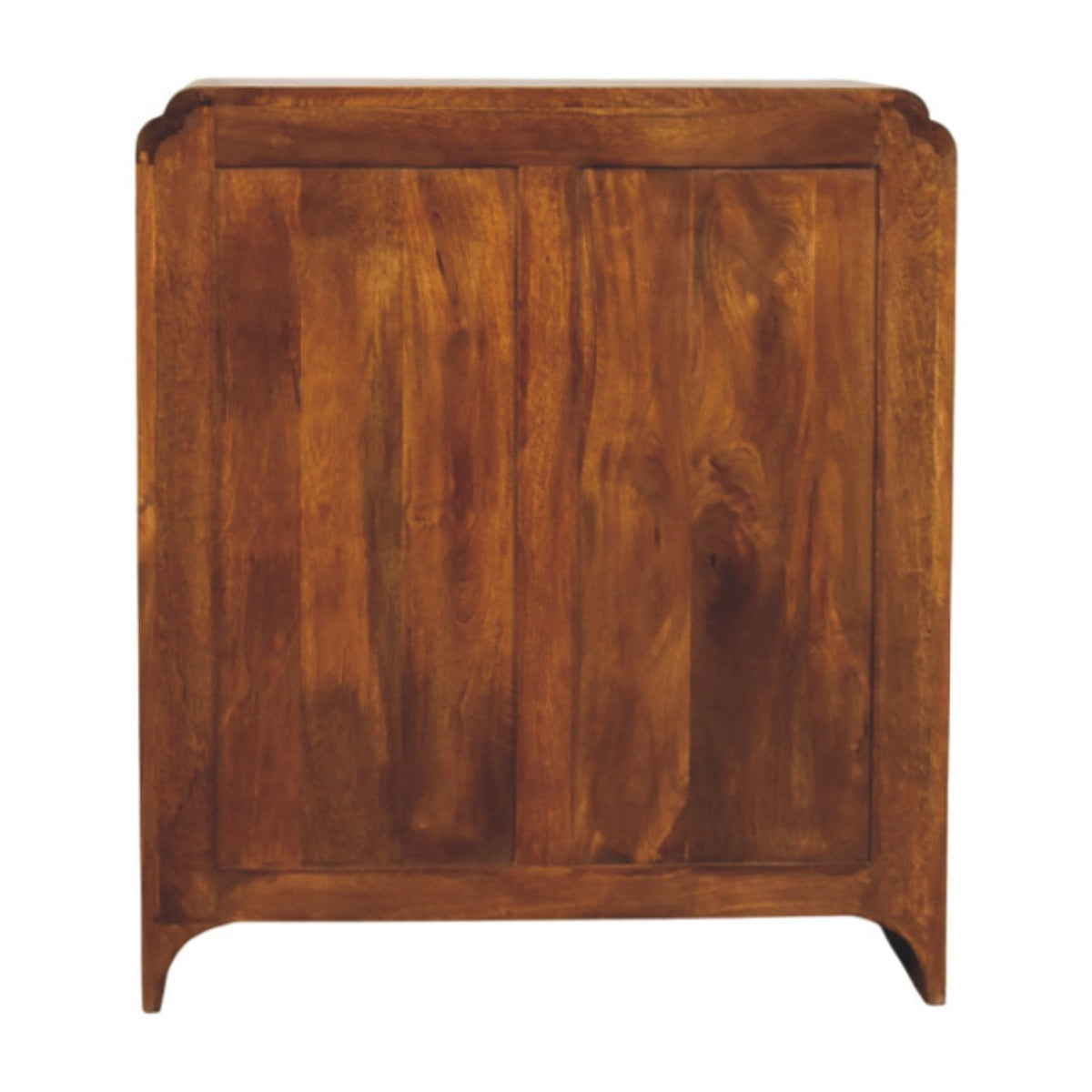Meuble de rangement galbé 2 portes en manguier massif – Châtaigne – vue 9