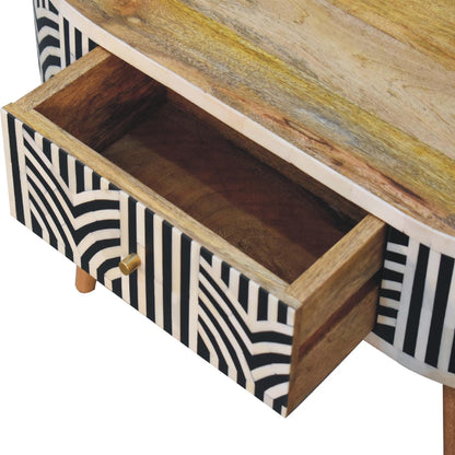 Table basse à incrustations d'os en manguier massif – Naturel – vue 7