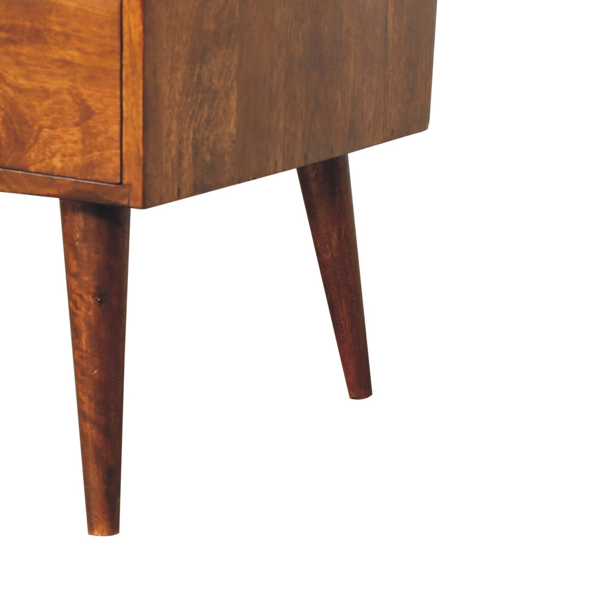Table basse à rebords relevés en manguier massif – Châtaigne – vue 7