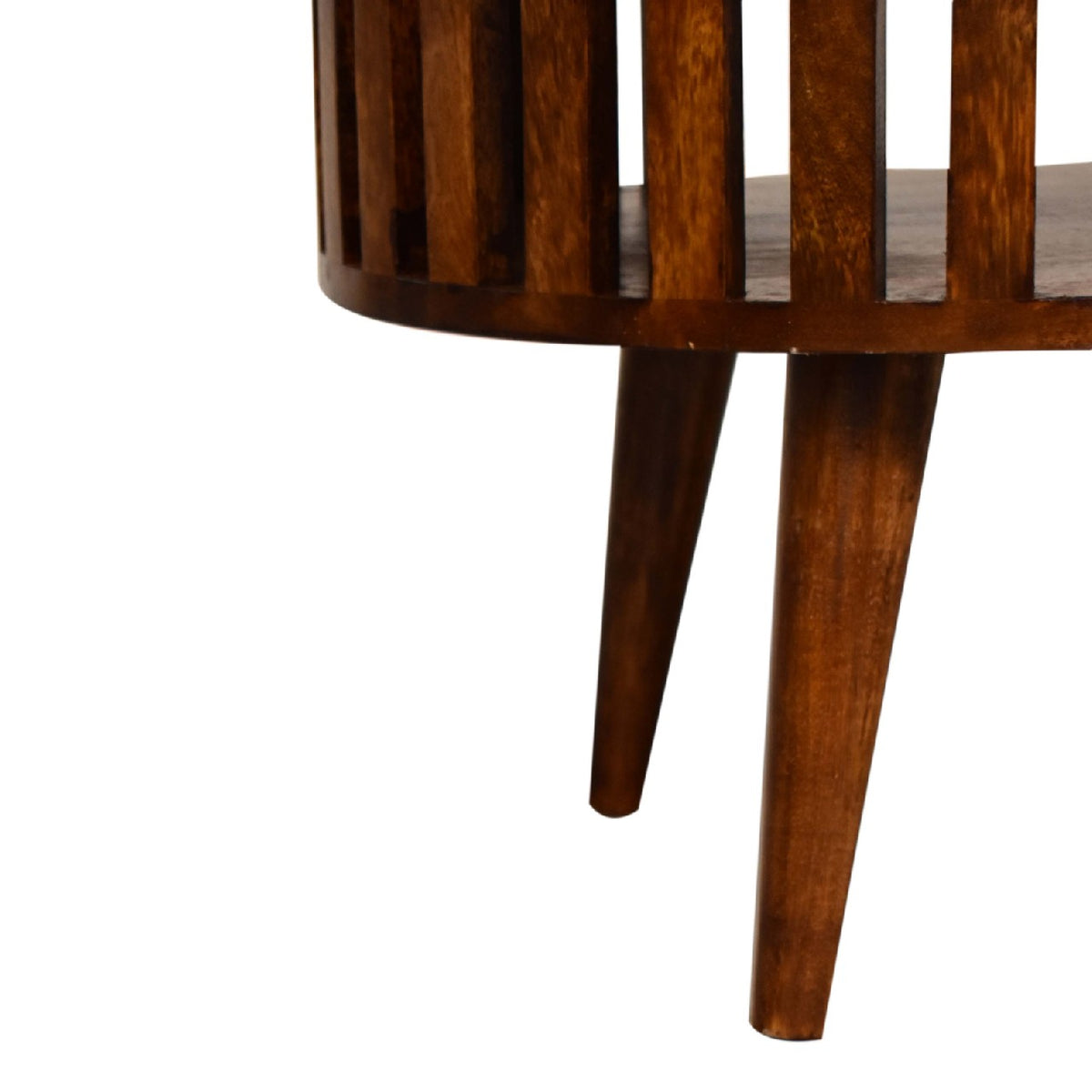 Table basse ajourée esprit japonais en manguier massif – Châtaigne – vue 7