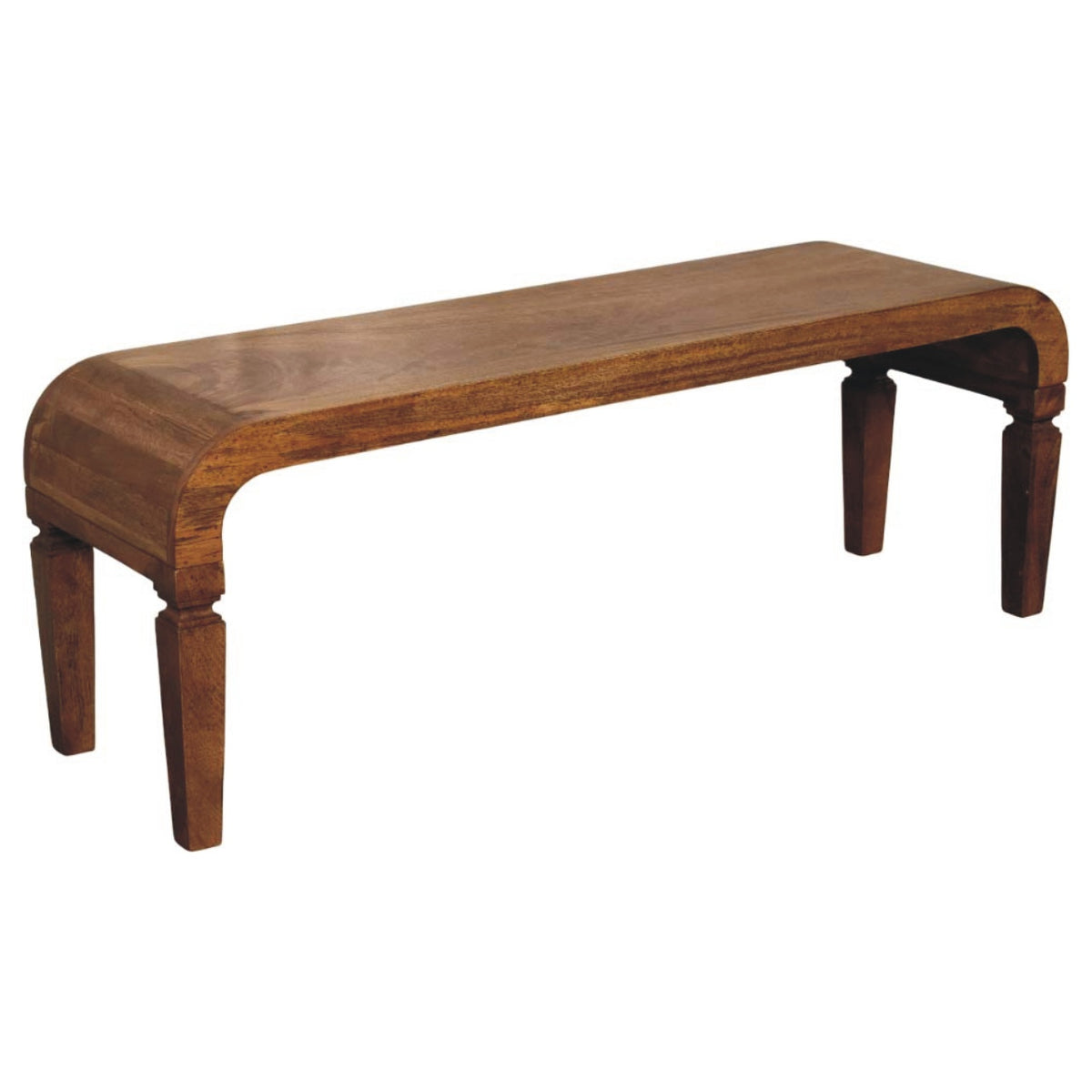 Table basse aux pieds arrondis en manguier massif – Ambre – vue 6