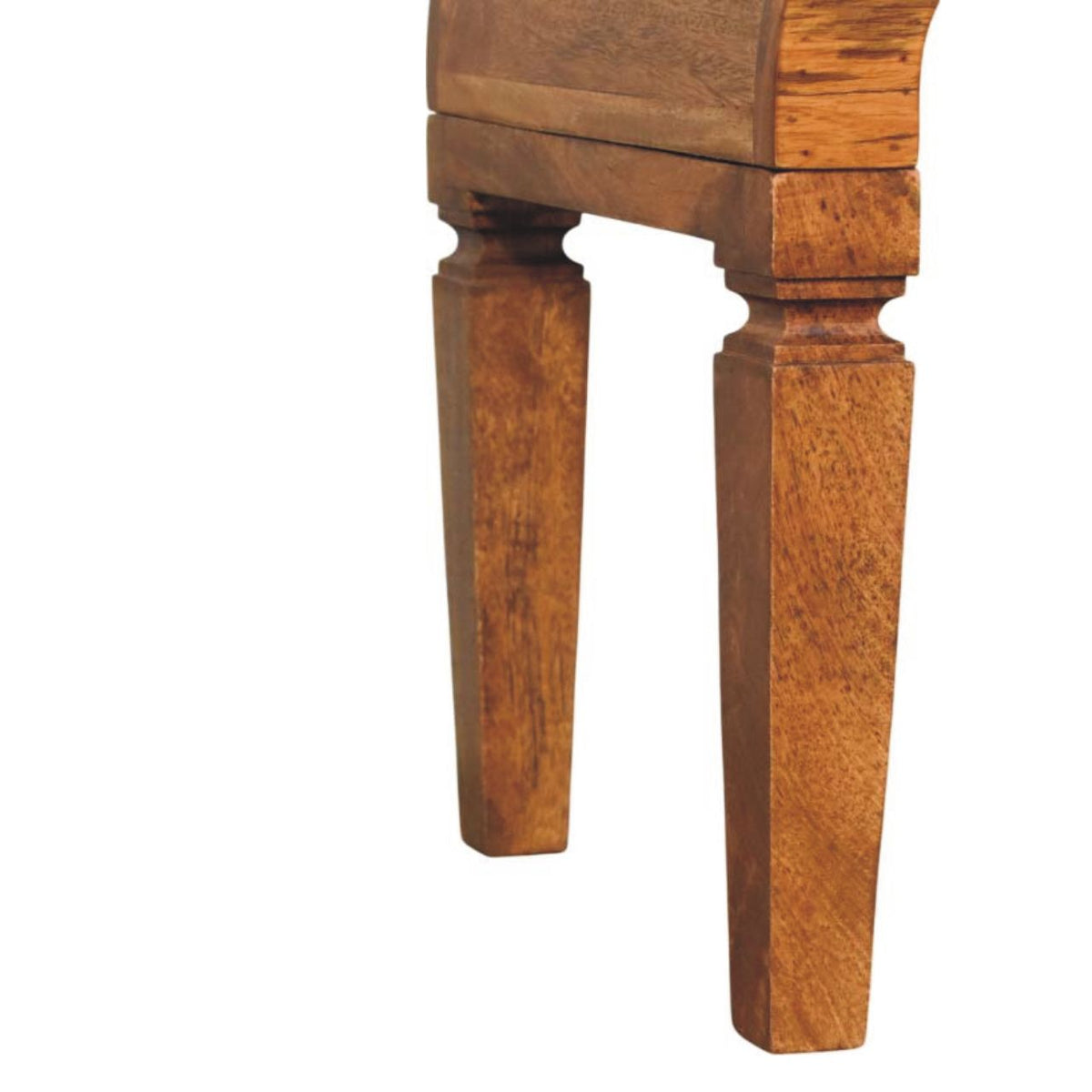 Table basse aux pieds arrondis en manguier massif – Ambre – vue 8