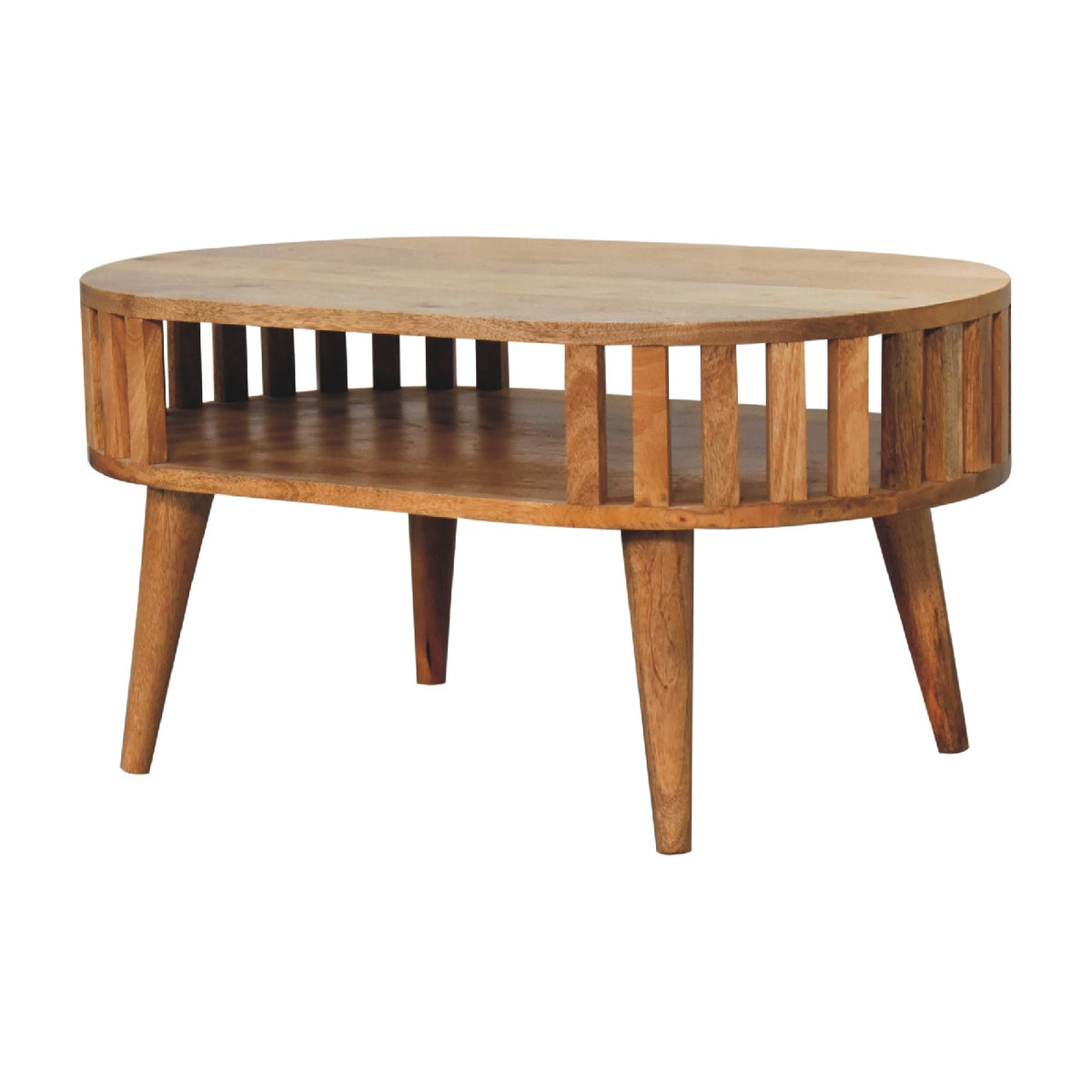 Table basse d'inspiration japonaise en manguier massif – Naturel – vue 3