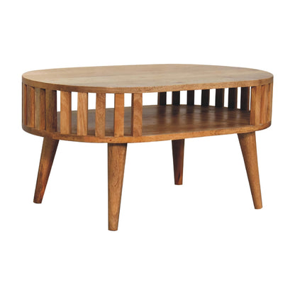 Table basse d'inspiration japonaise en manguier massif – Naturel – vue 4