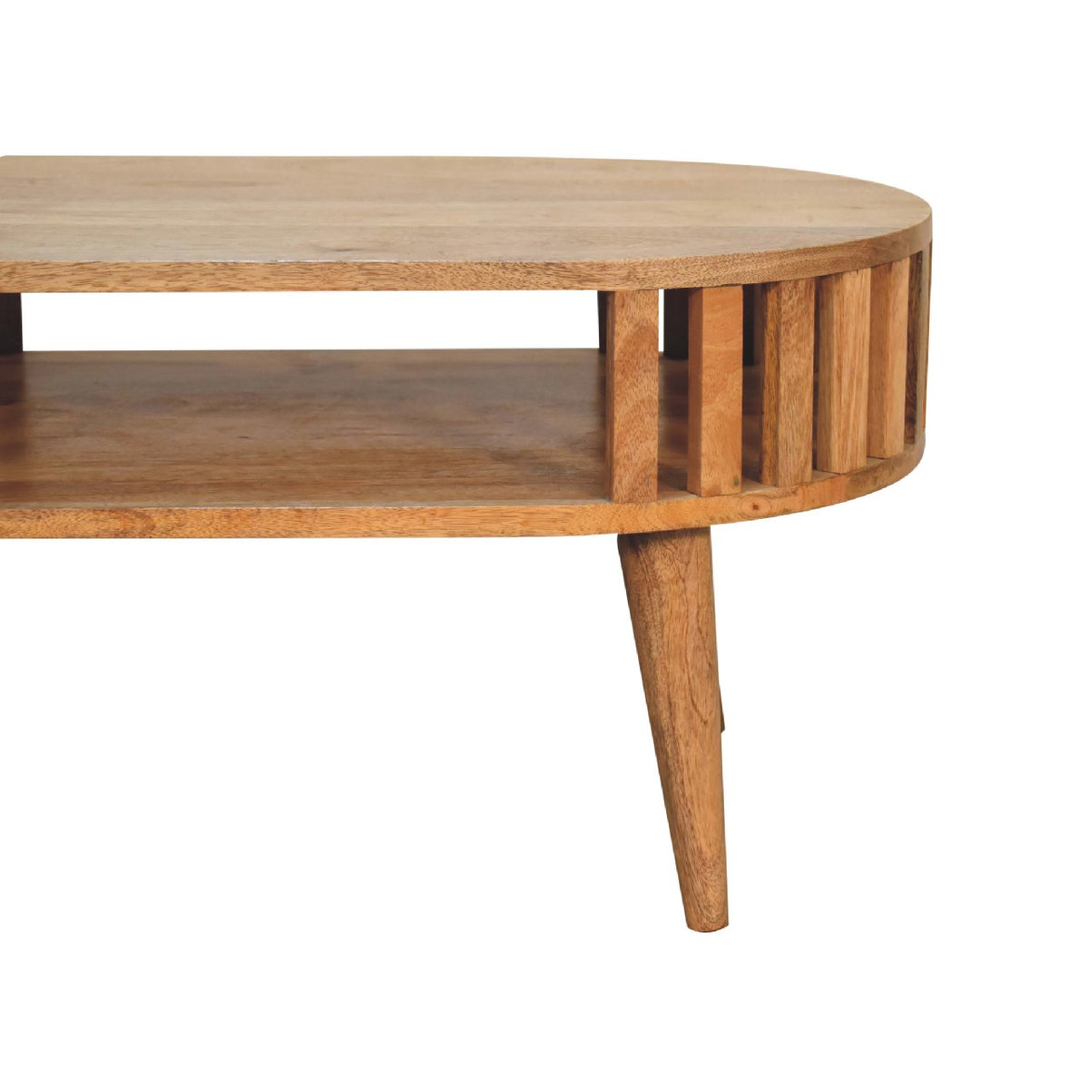 Table basse d'inspiration japonaise en manguier massif – Naturel – vue 6