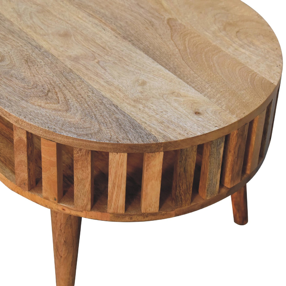 Table basse d'inspiration japonaise en manguier massif – Naturel – vue 7