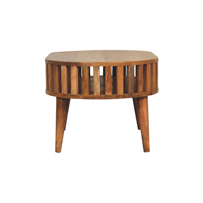 Table basse d'inspiration japonaise en manguier massif – Naturel – vue 9