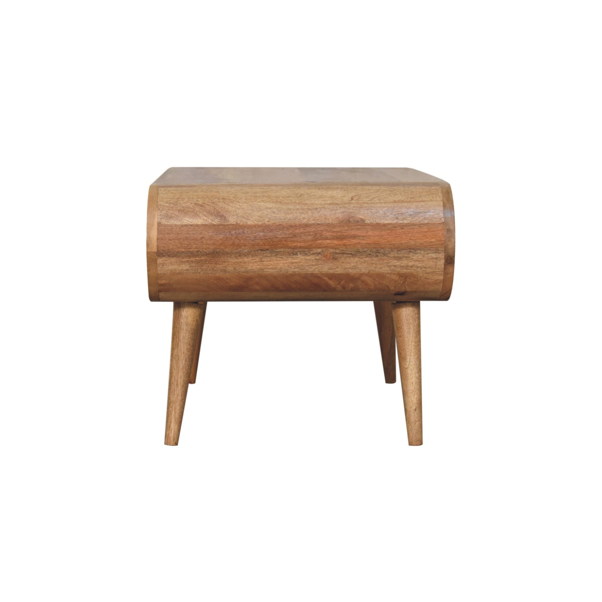 Table basse épurée aux angles arrondis en manguier massif – Naturel – vue 9