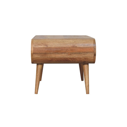 Table basse épurée aux angles arrondis en manguier massif – Naturel – vue 9
