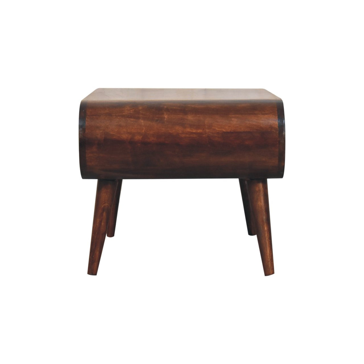 Table basse épurée aux angles arrondis en manguier massif – Noisette – vue 9