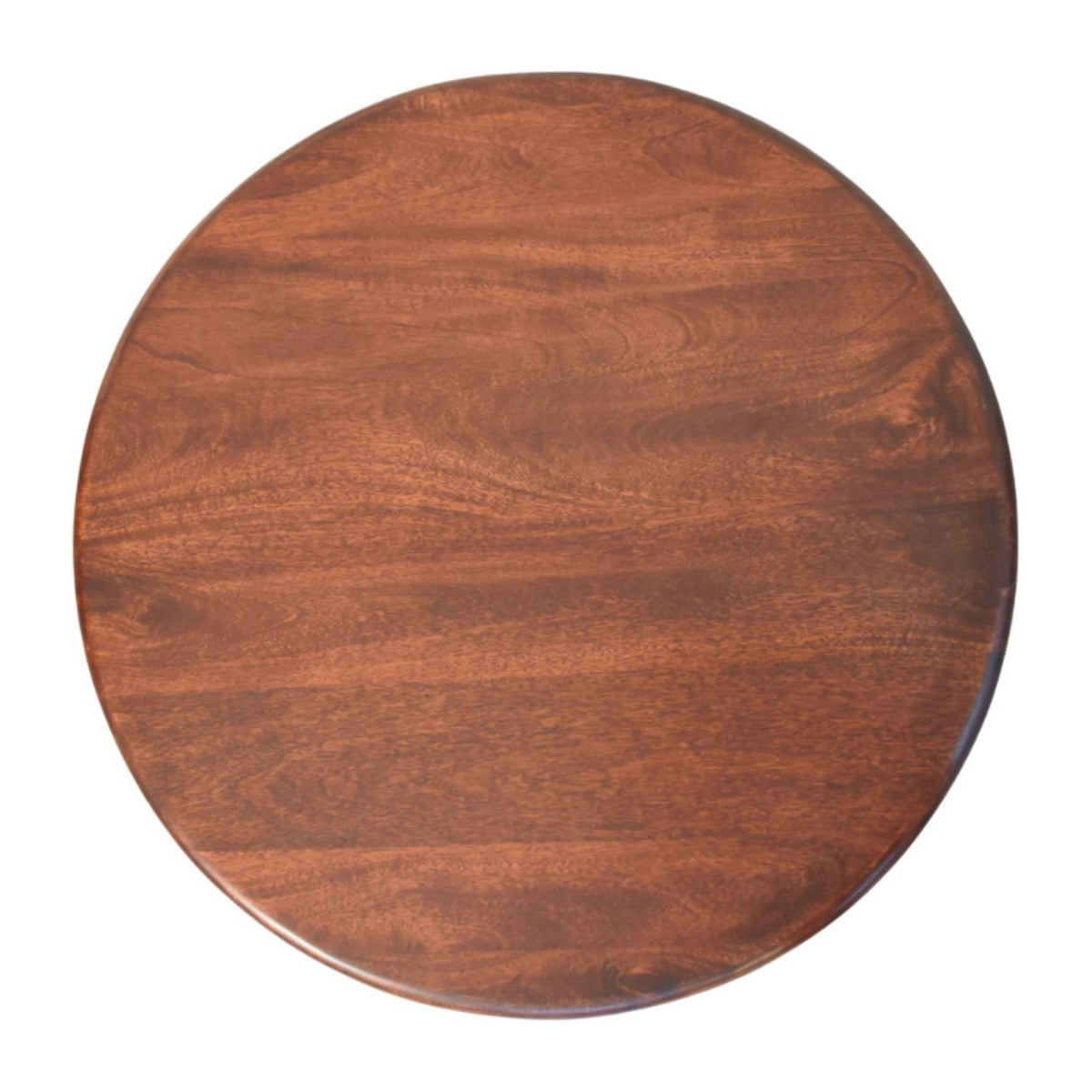 Table basse galbée à pieds piliers en manguier massif – Brun rouge – vue 9