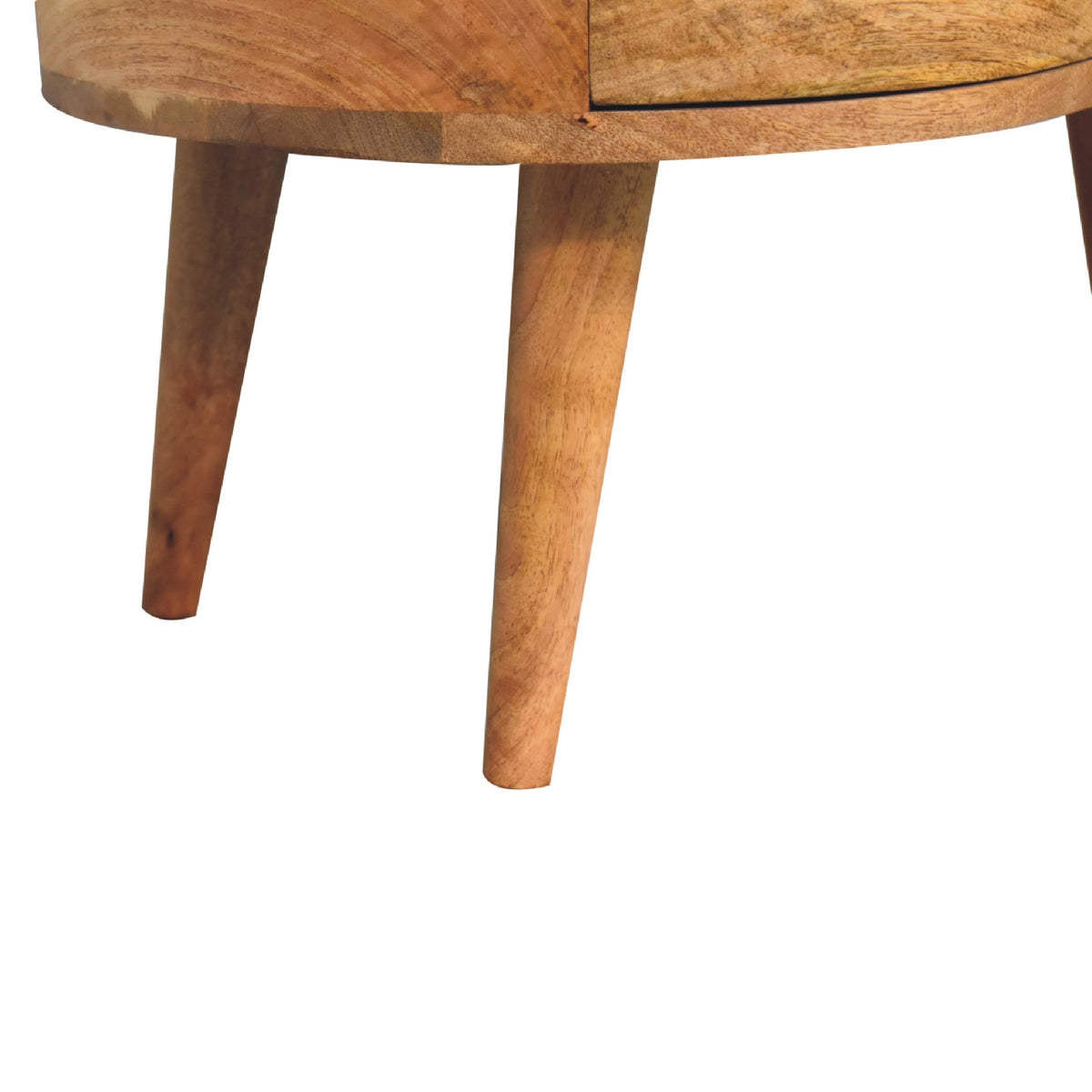 Table basse ondulée à tiroir et niche en manguier massif – Naturel – vue 8