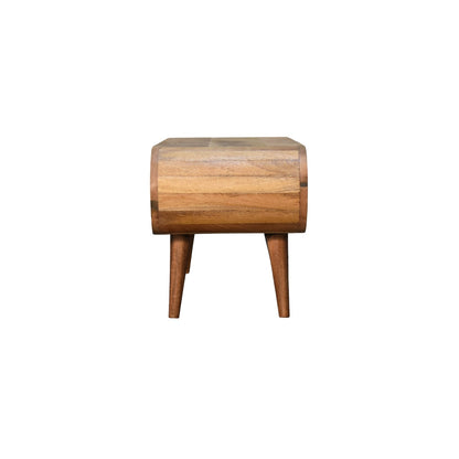 Table basse ouverte pieds nordiques en manguier massif – Naturel – vue 4