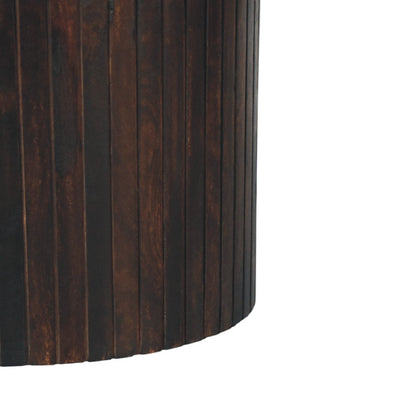 Table basse trèfle à plateau marbre en manguier massif – Moka – vue 6