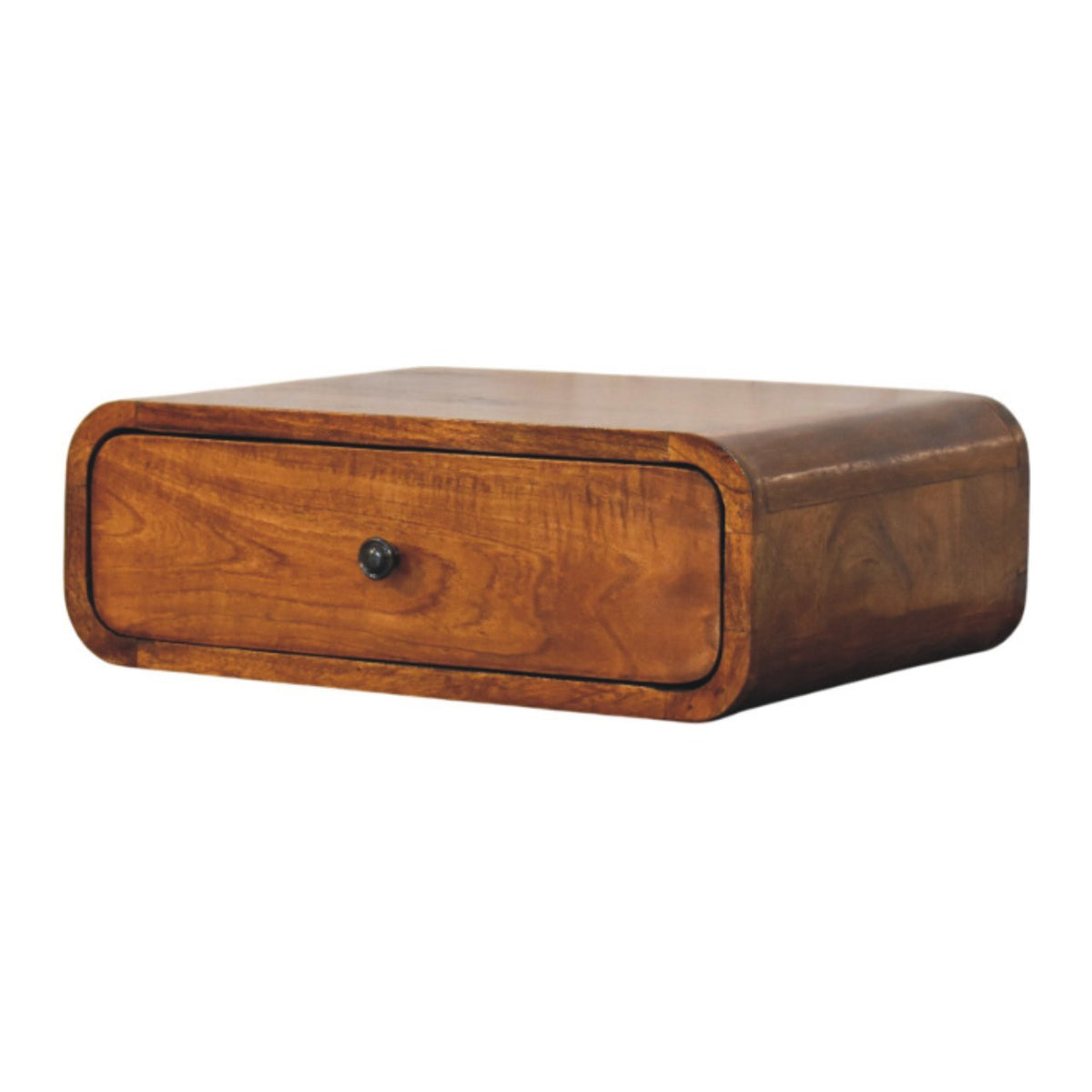 Table de chevet à suspendre 1 tiroir en manguier massif – Châtaigne – vue 3